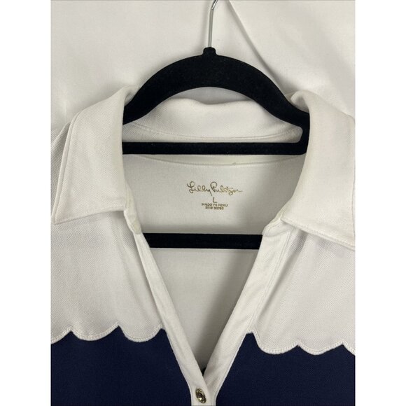 Lily Pulitzer Cotton Blue & White Nautical Golf Dress Women's Size L - Picture 4 of 11